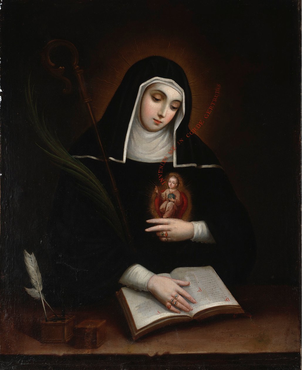 Den heliga Gertrud (Santa Gertrudis) av Miguel Cabrera