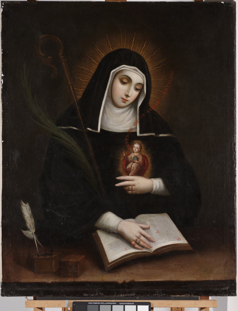 Saint Gertrude (Santa Gertrude) av Miguel Cabrera