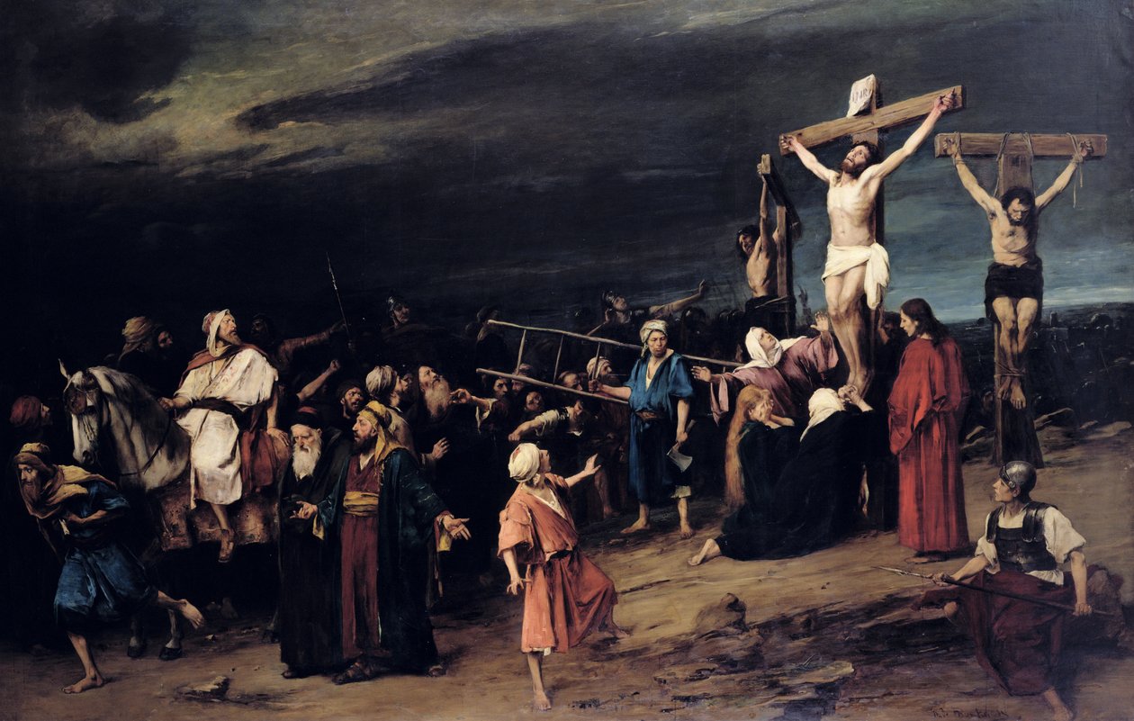 Kristus på korset, 1884 av Mihály Munkácsy