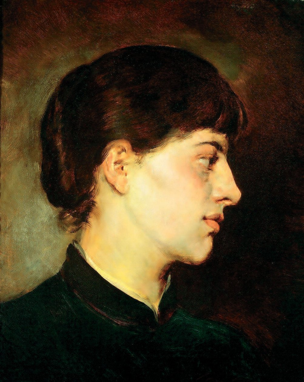 Female Portrait av Mihály Munkácsy