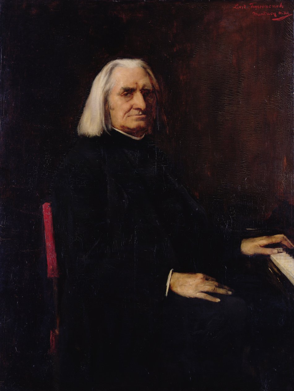 Porträtt av Franz Liszt (1811-86) 1886 av Mihály Munkácsy