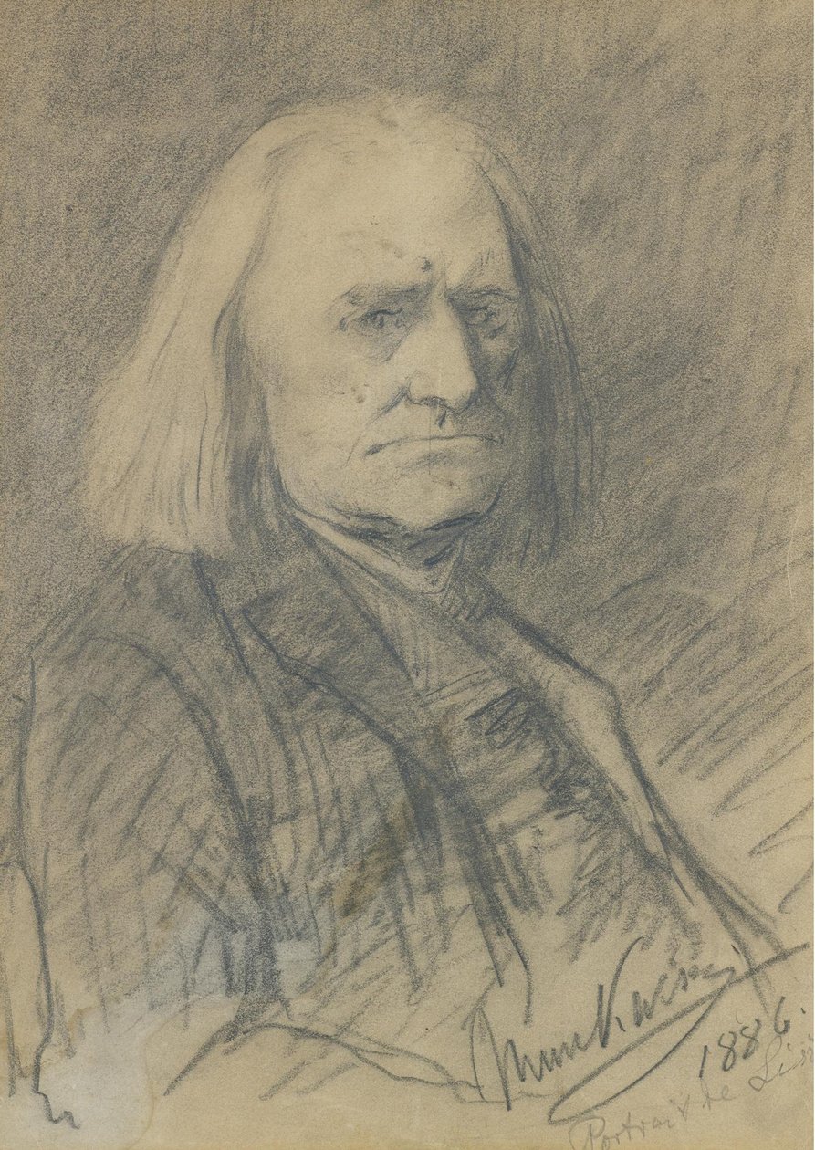 Porträtt av Franz Liszt 1811-1886, 1886 av Mihály Munkácsy