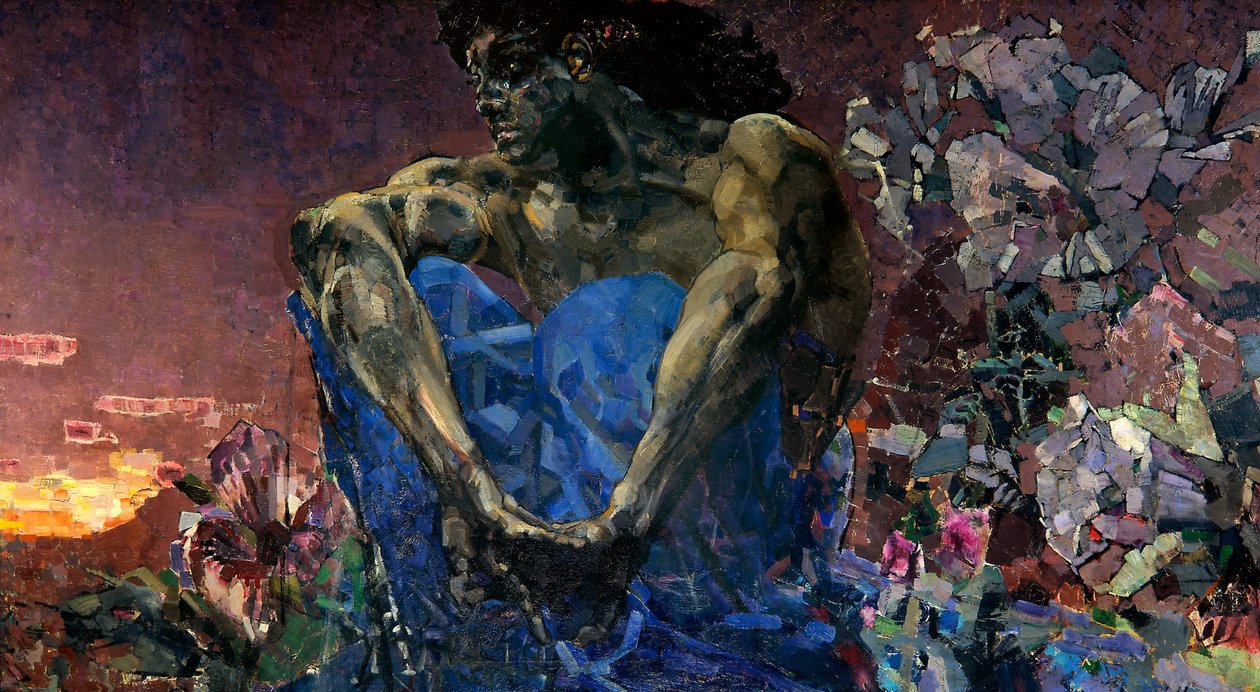 Demon (sitting) av Mikhail Aleksandrovich Vrubel