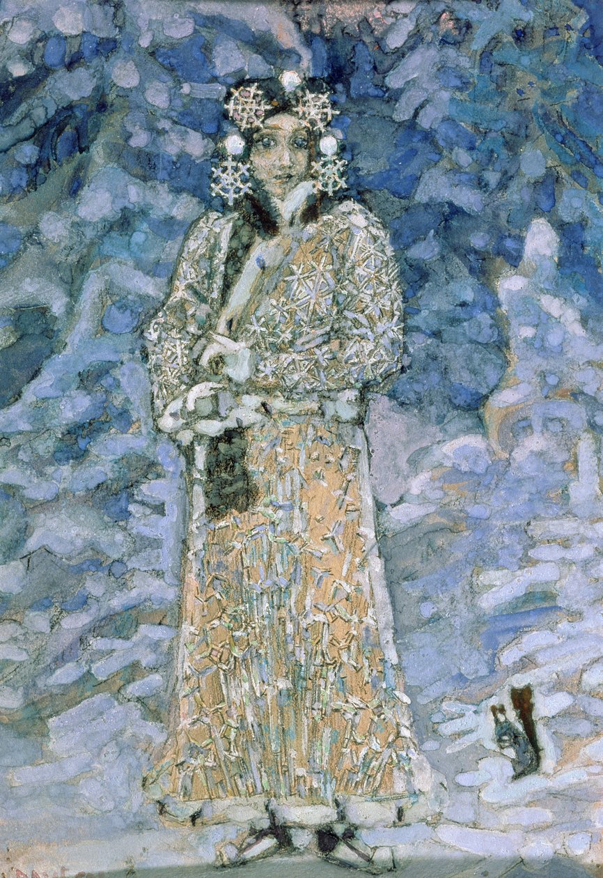 The Snow Maiden, en skiss för operan av Nikolai Rimsky-Korsakov (1844-1908), 1890-talet av Mikhail Aleksandrovich Vrubel