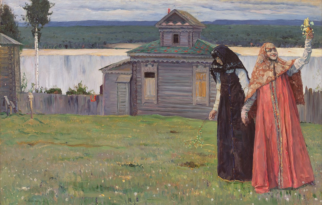 I ett avskilt kloster, 1915 av Mikhail Vasilievich Nesterov