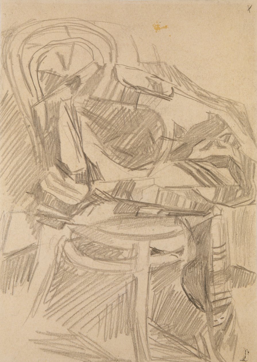 Pläd på stolen, 1904 av Mikhail Aleksandrovich Vrubel