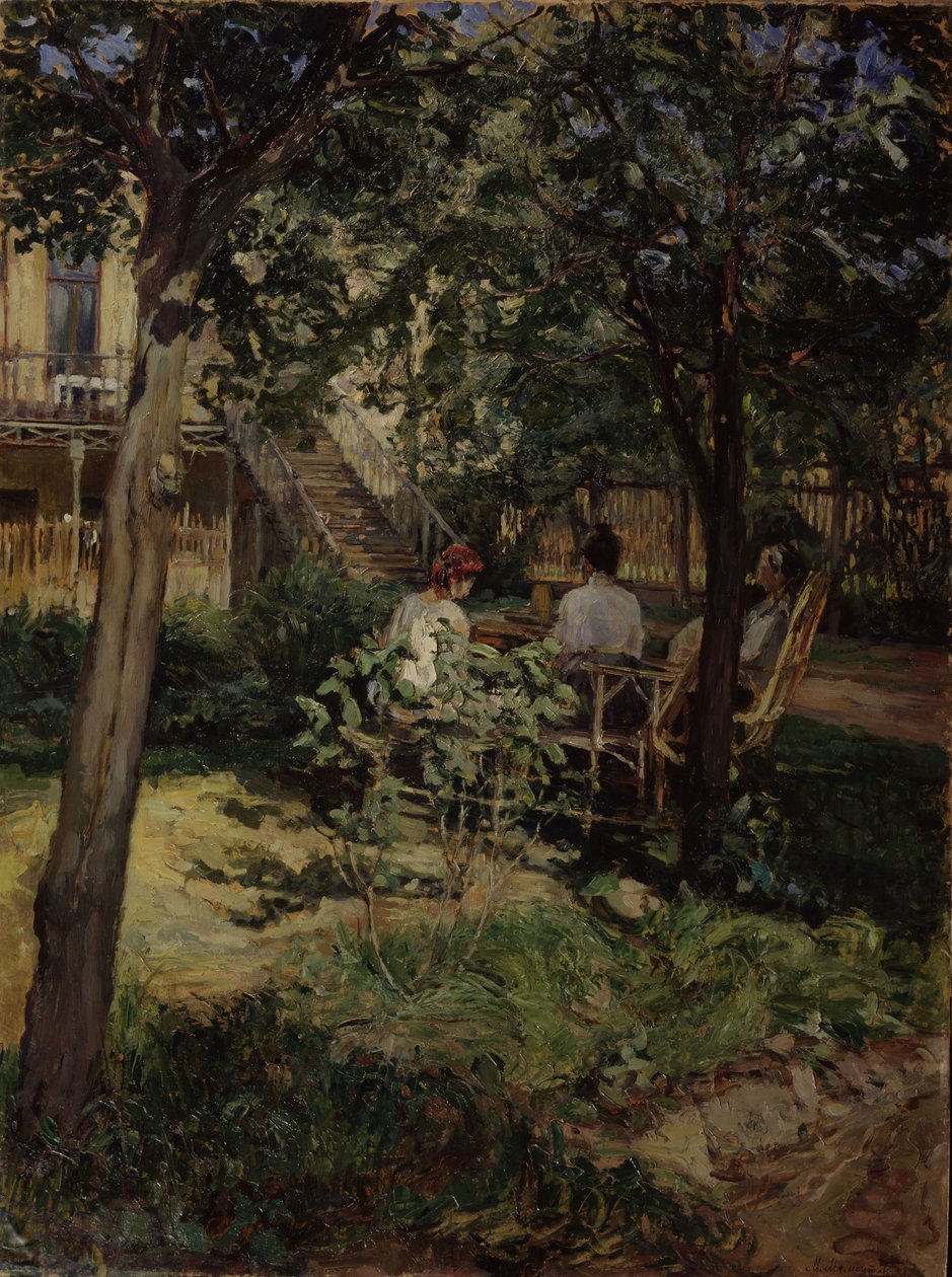 I trädgården, 1910-tal av Mikhail Anatolyevich Mamontov