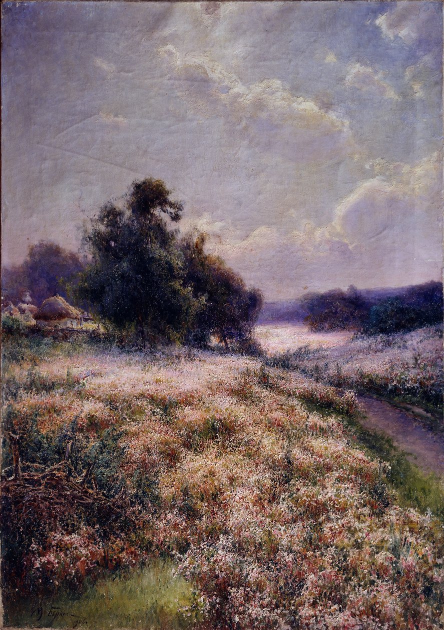 Blooming Meadow, 1906 av Mikhail Andreyevich Berkos