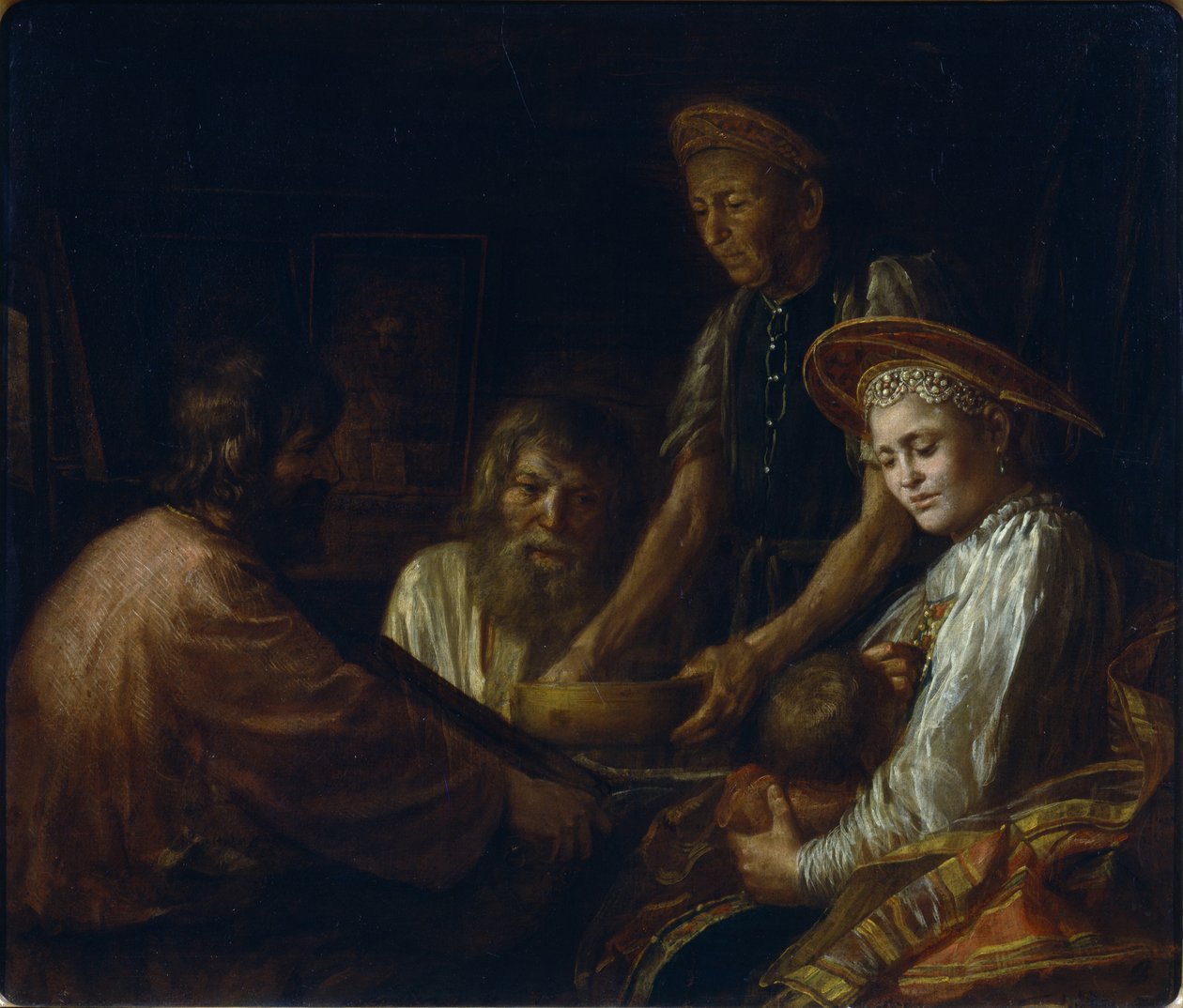 Bondemåltid, 1774 av Mikhail Shibanov