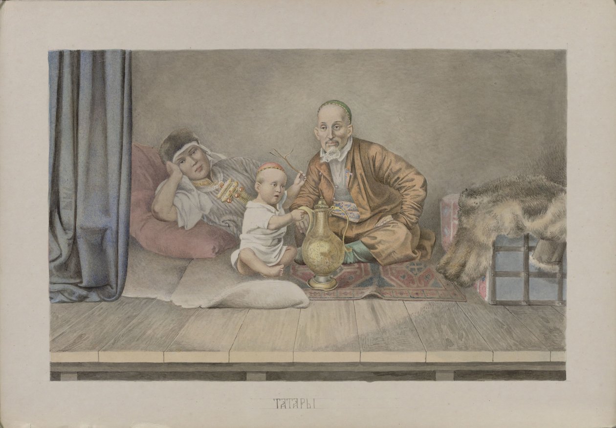 Tatarer, 1862. av Mikhail Stepanovich Znamensky