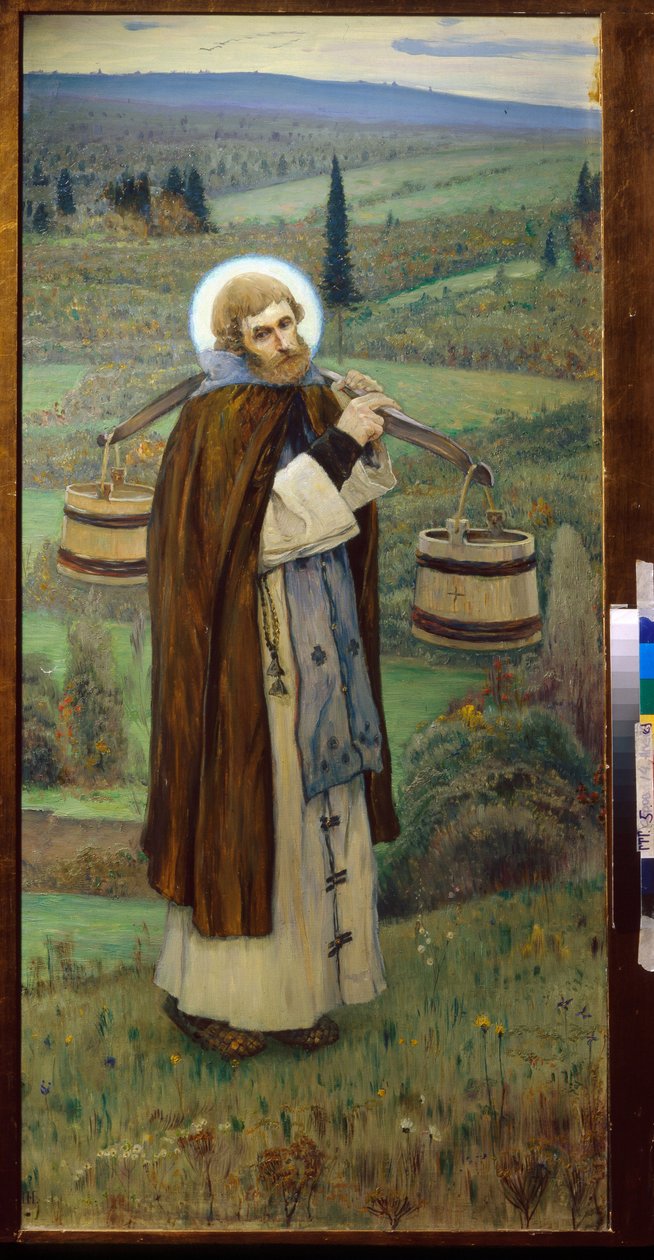 Saint Sergius" arbetar av Mikhail Vasilievich Nesterov