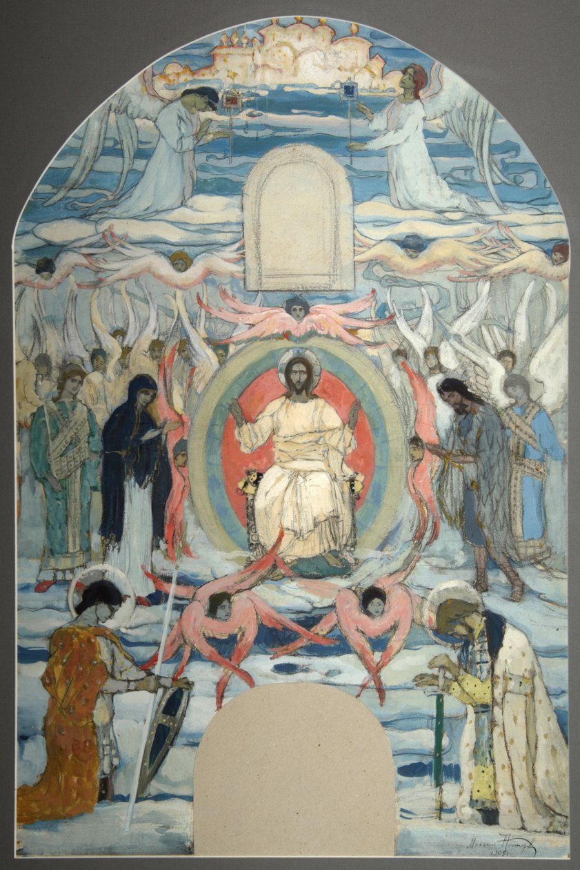 Frälsaren på tronen, 1905 av Mikhail Vasilievich Nesterov