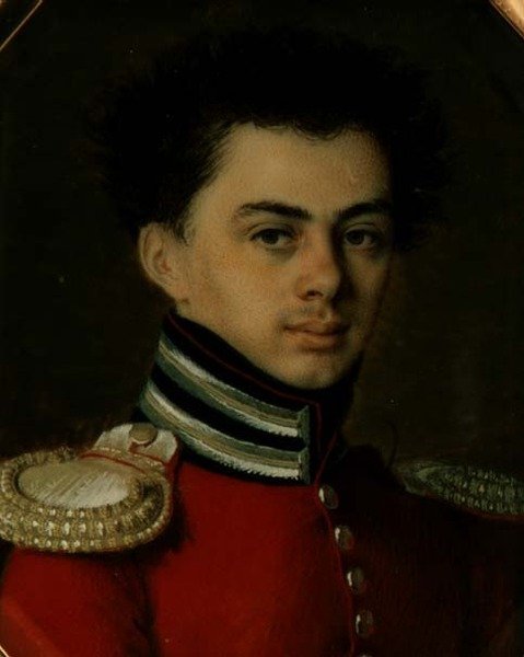 Porträtt av Nikolai Shepelev (f.1798) av Mikhail Zatsepin