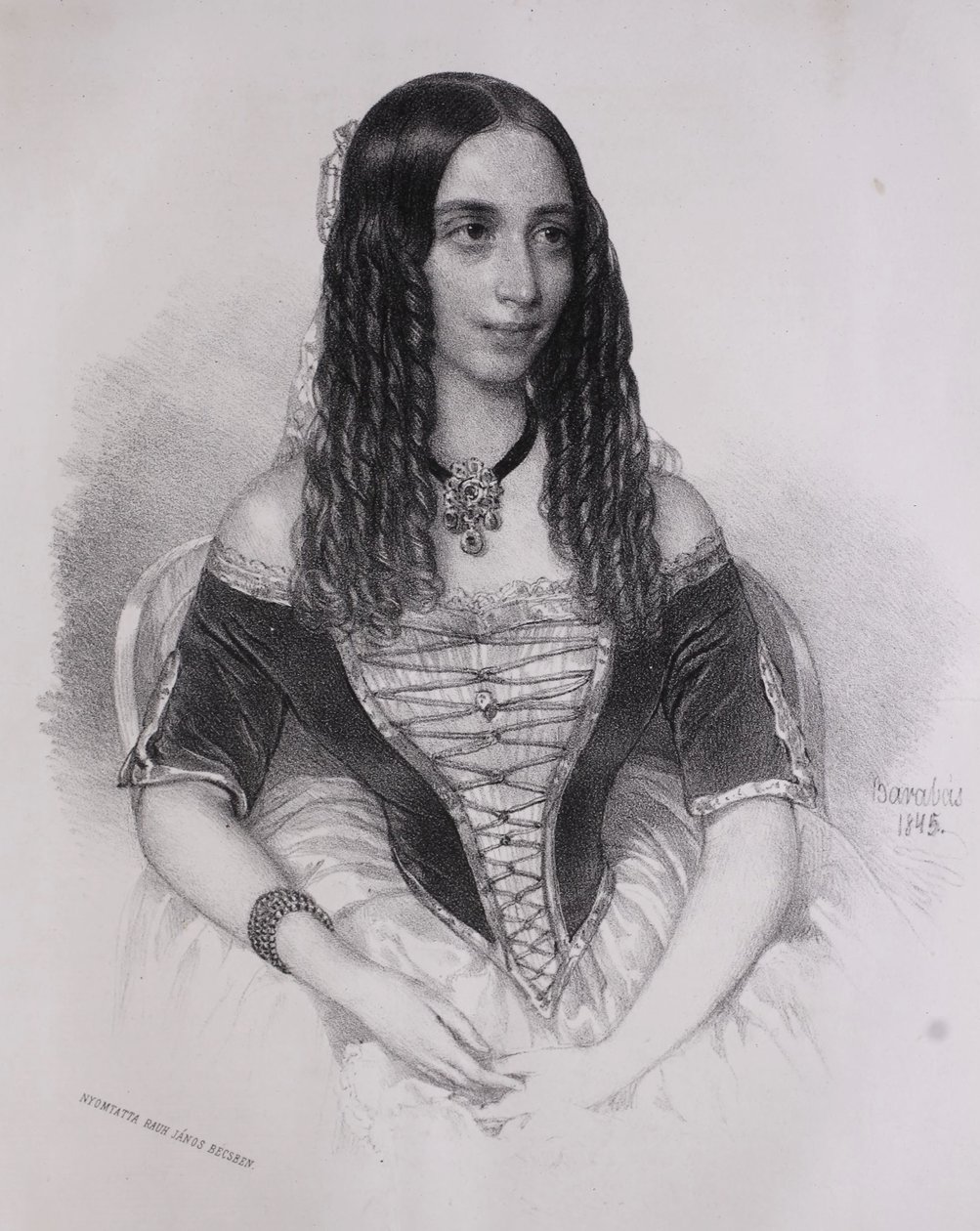 Porträtt av Emilia Lemouton (Miklós Barabás, 1845) av Miklós Barabás