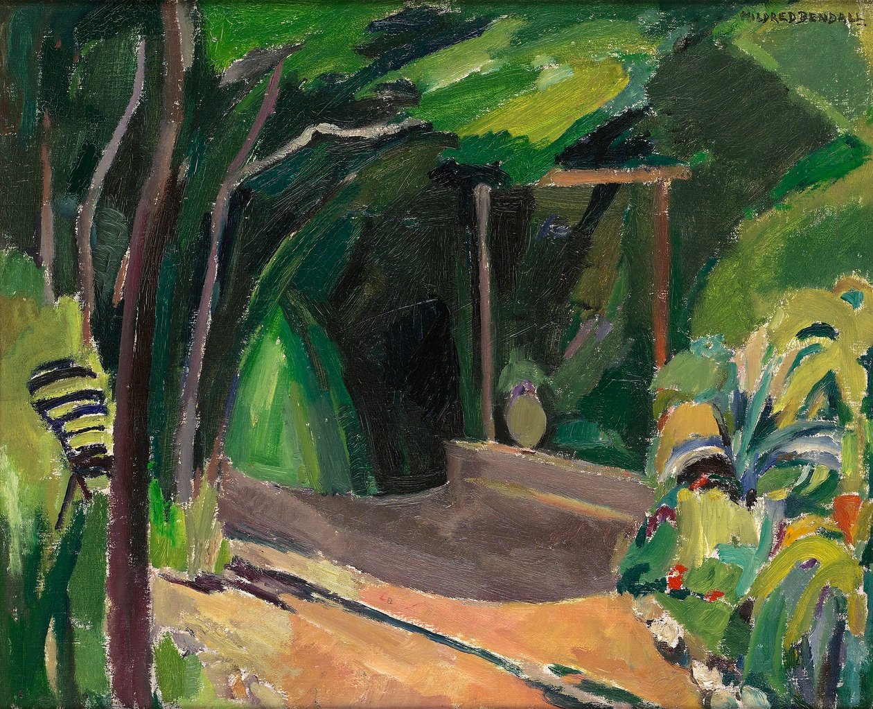 Ett hörn av trädgården, c.1940 av Mildred Bendall