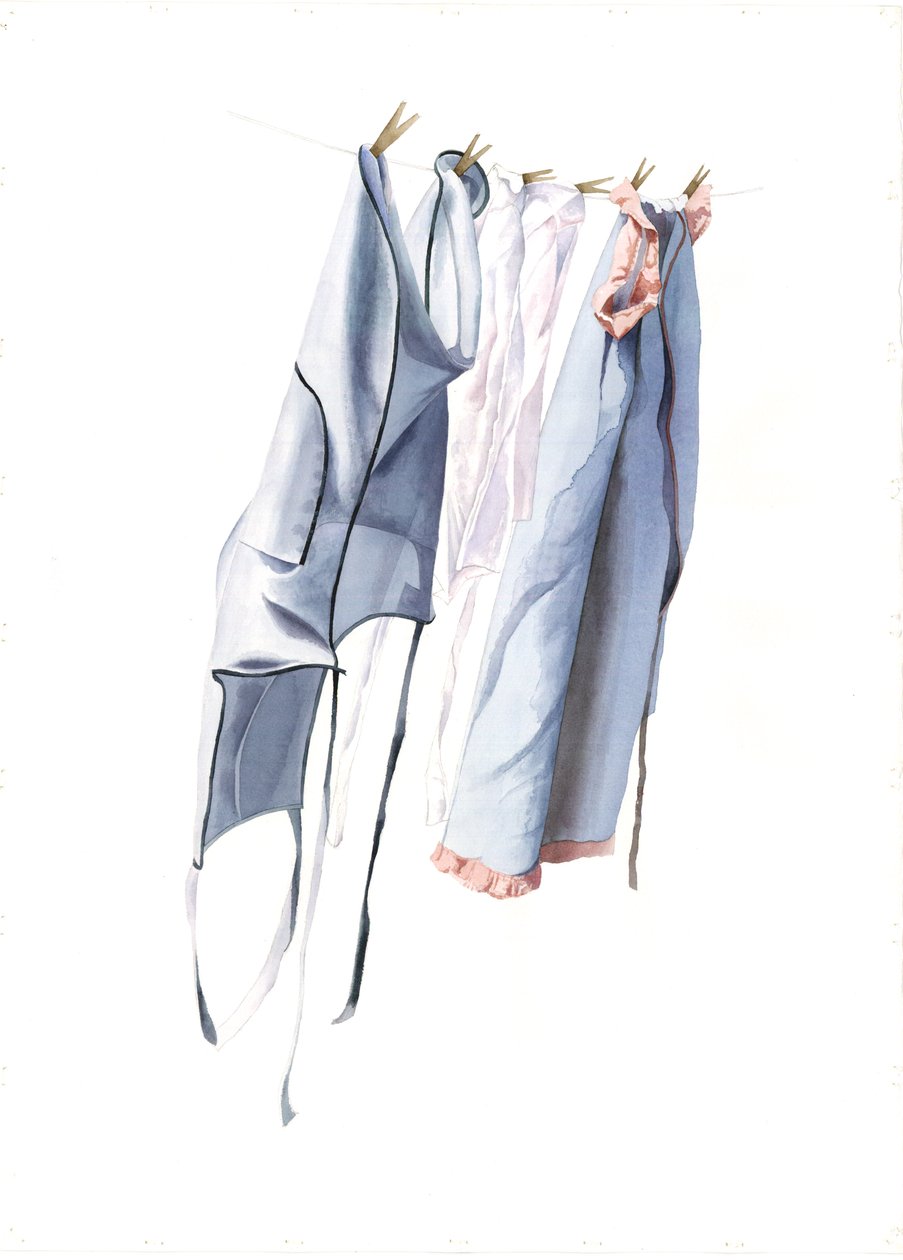 Tre av Annas Pinnies, 2003 (wc på papper) av Miles Contemporary Artist Thistlethwaite