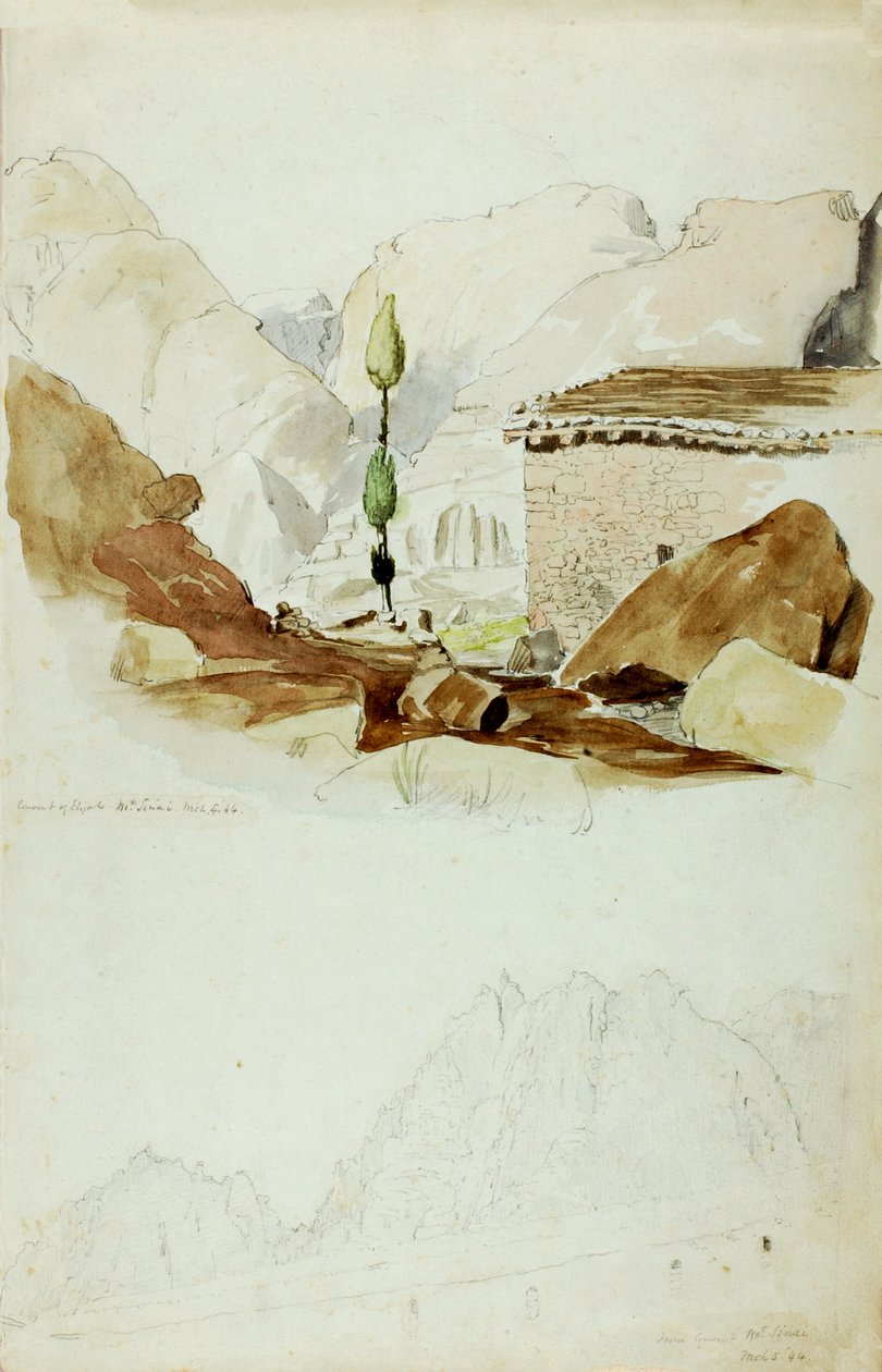 Elias kloster, Sinaiberget, 1844. av Miner Kilbourne Kellogg