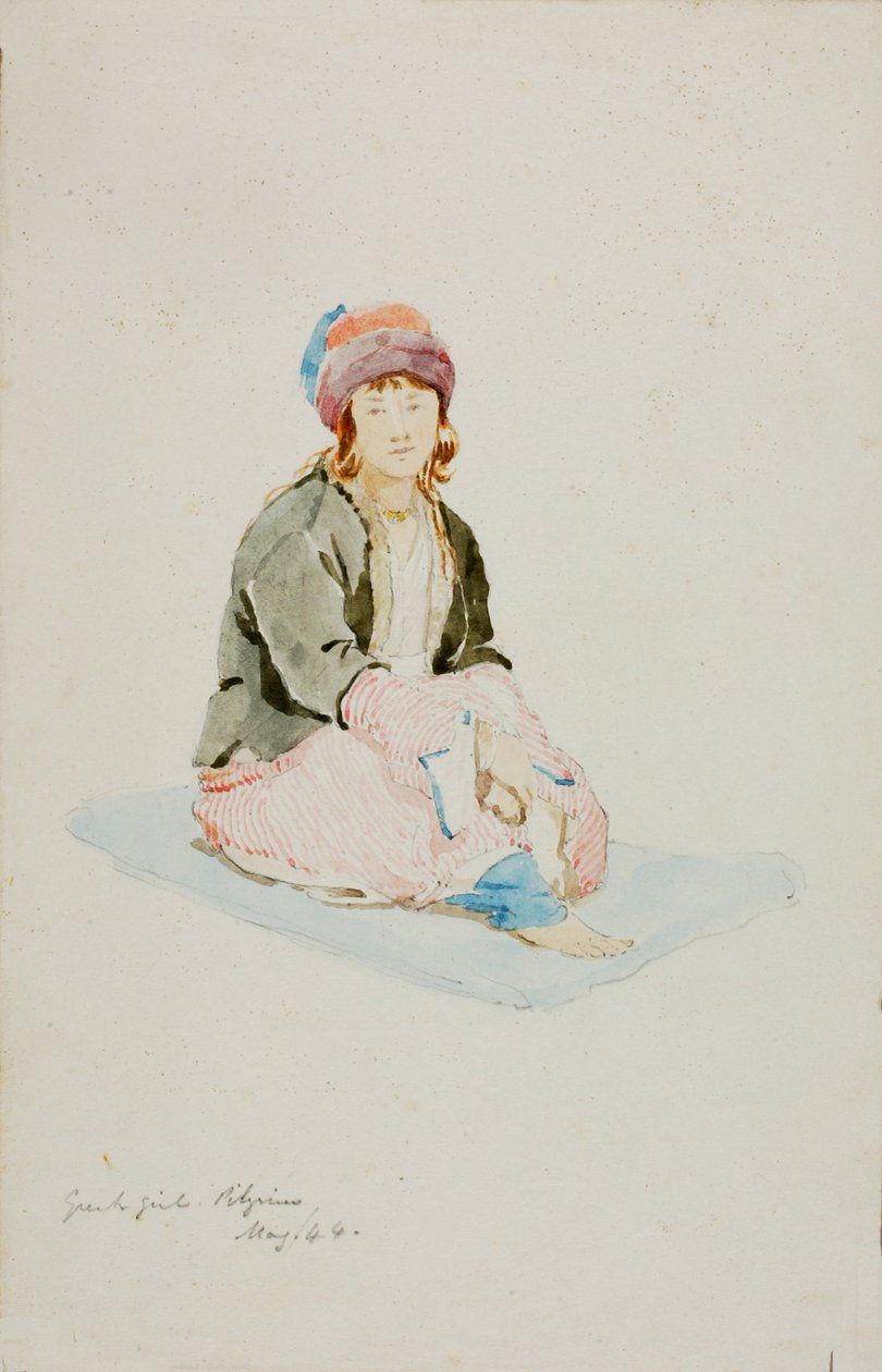 Grekisk flicka pilgrim, 1844. av Miner Kilbourne Kellogg