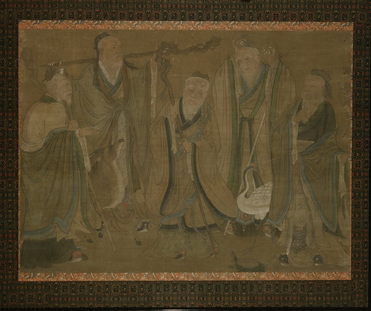 Fem vise, 1400-tidigt 1500-tal av Ming Dynasty Chinese School