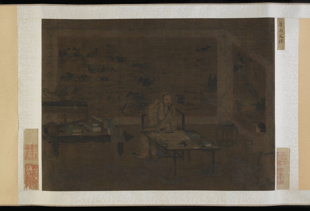 Man som rengör sitt öra av Ming Dynasty Chinese School
