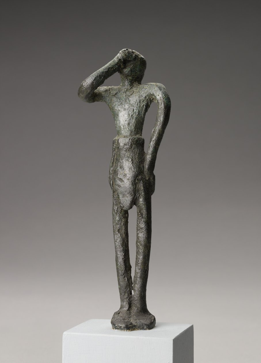 Manlig votivfigur, mellanminoisk III- och senminoisk I-period (kopparlegering) av Minoan