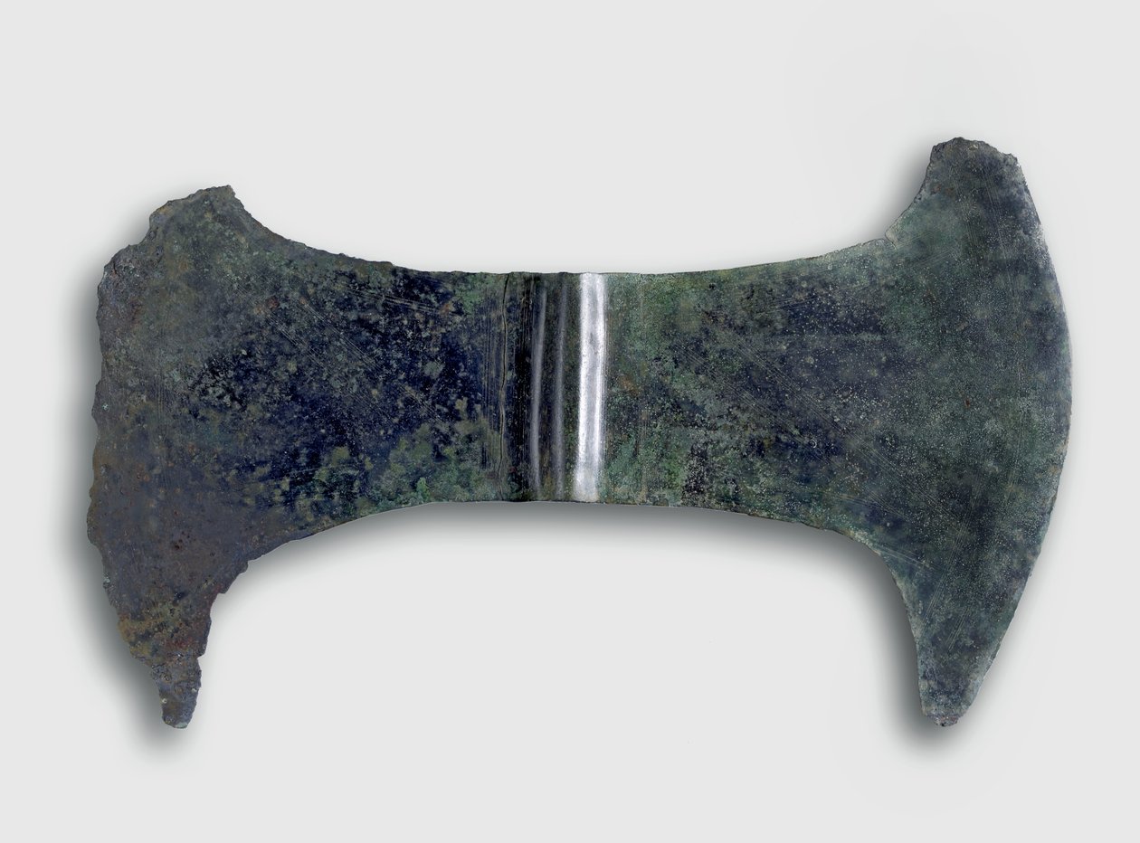 Votiv dubbelyxa, Kreta, ca 1700-1500 f.Kr. (brons) av Minoan