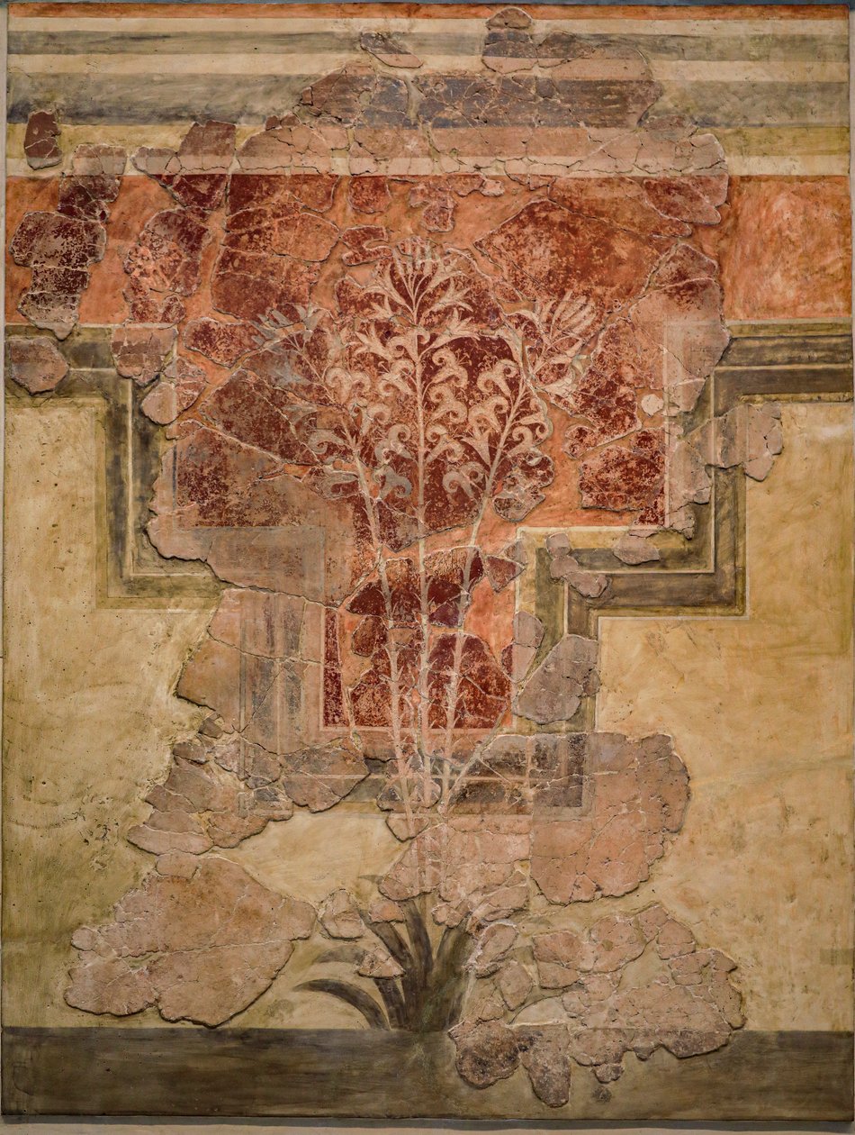 Minoisk komposition. Panel av "Liliy Frescoes" av Minoan