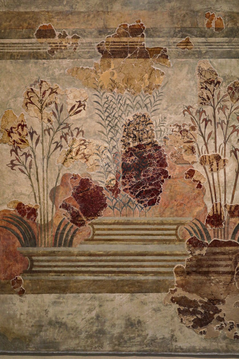 Panel av "Liliy Frescoes" av Minoan