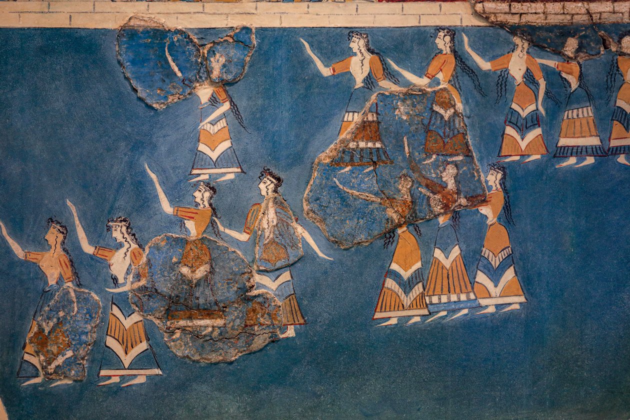 Sacred Grove och Dance Fresco av Minoan