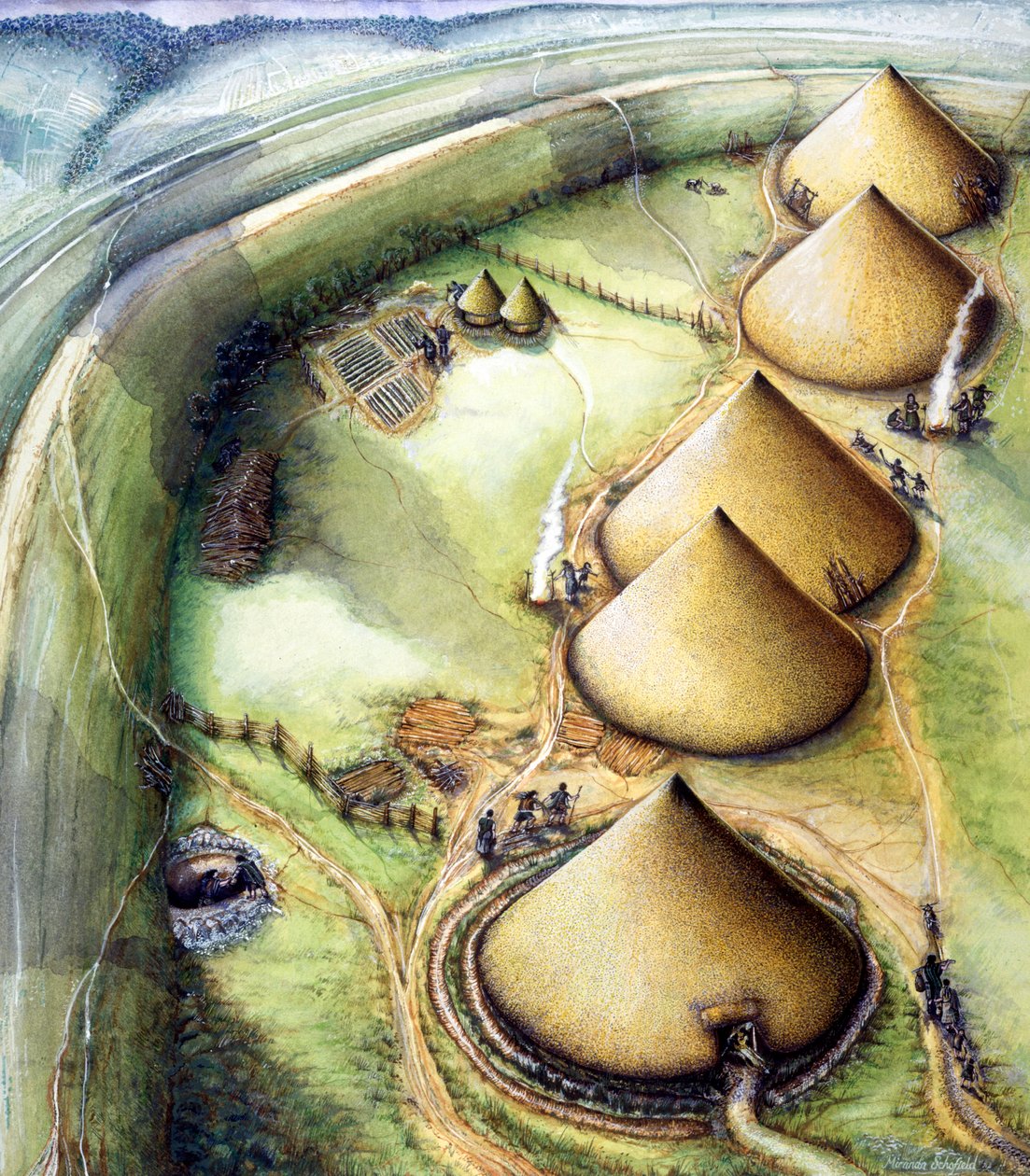 Maiden Castle c5th århundradet f.Kr., c1990-2010 av Miranda Schofield