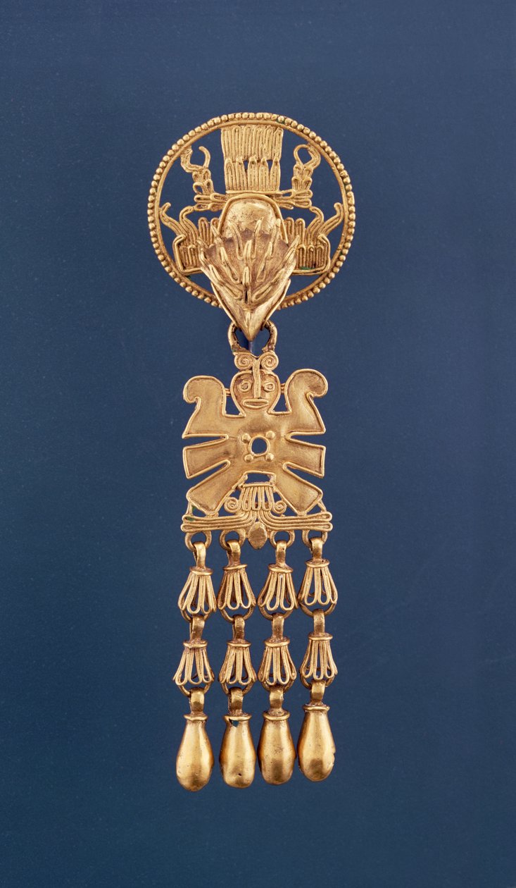 Stiliserad figur (guld) av Mixtec