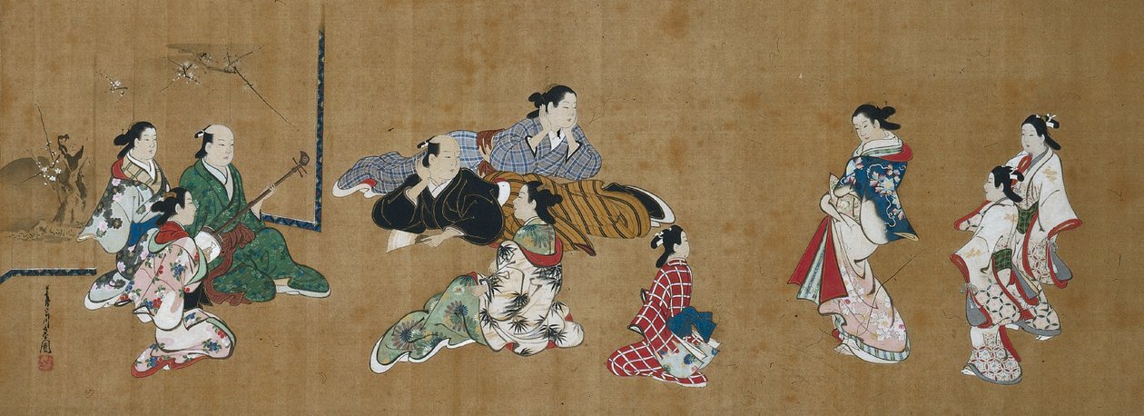 Underhållningsscen av Miyagawa Chōshun