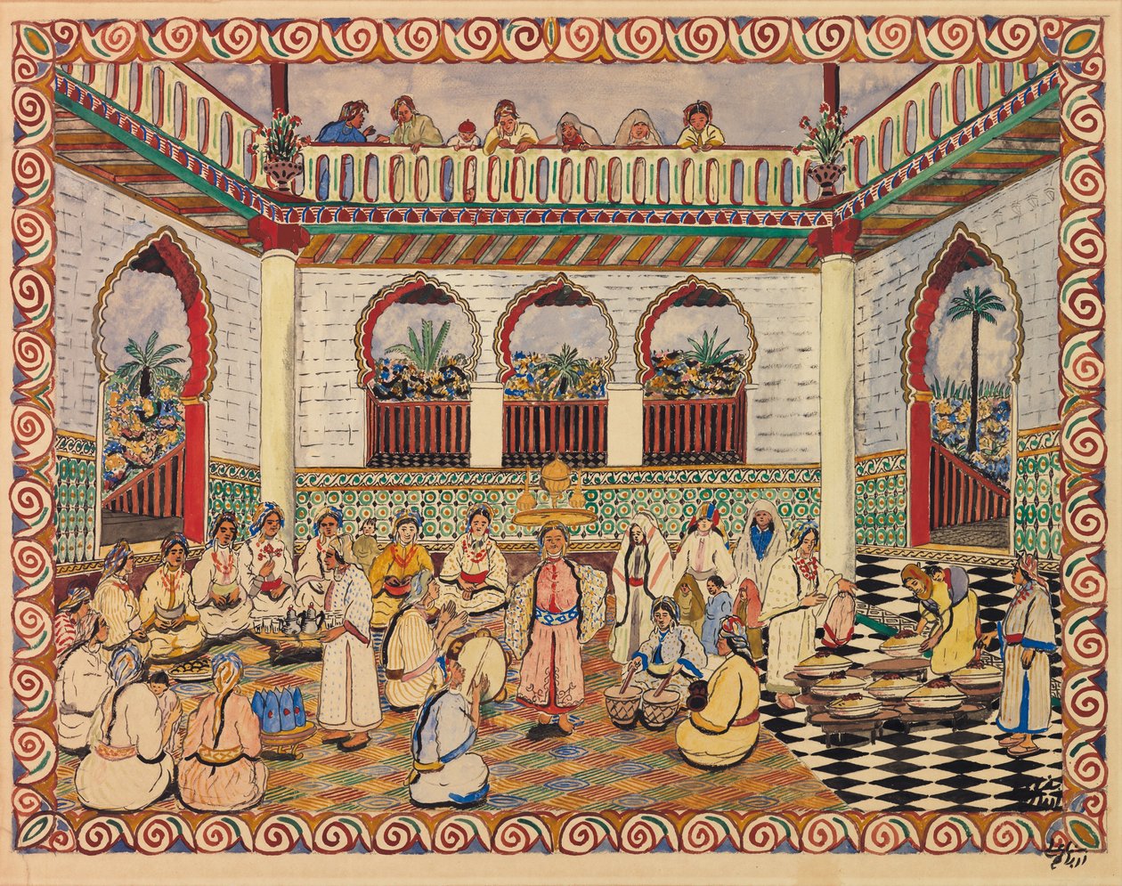 Festival Scene av Mohammed Ben Ali Rbati