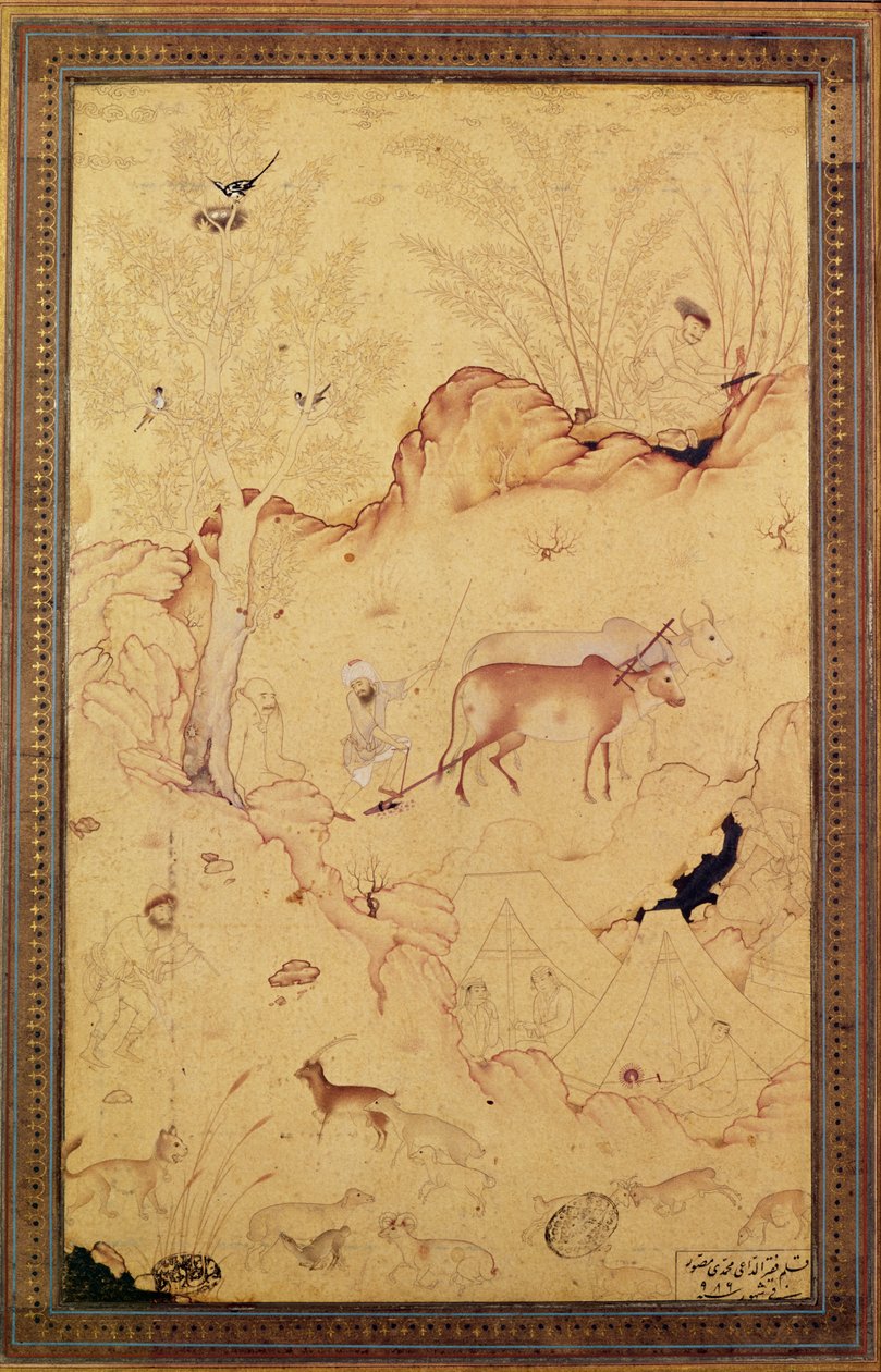 Rustik scen, Qazvin, 1578 av Mohammedi