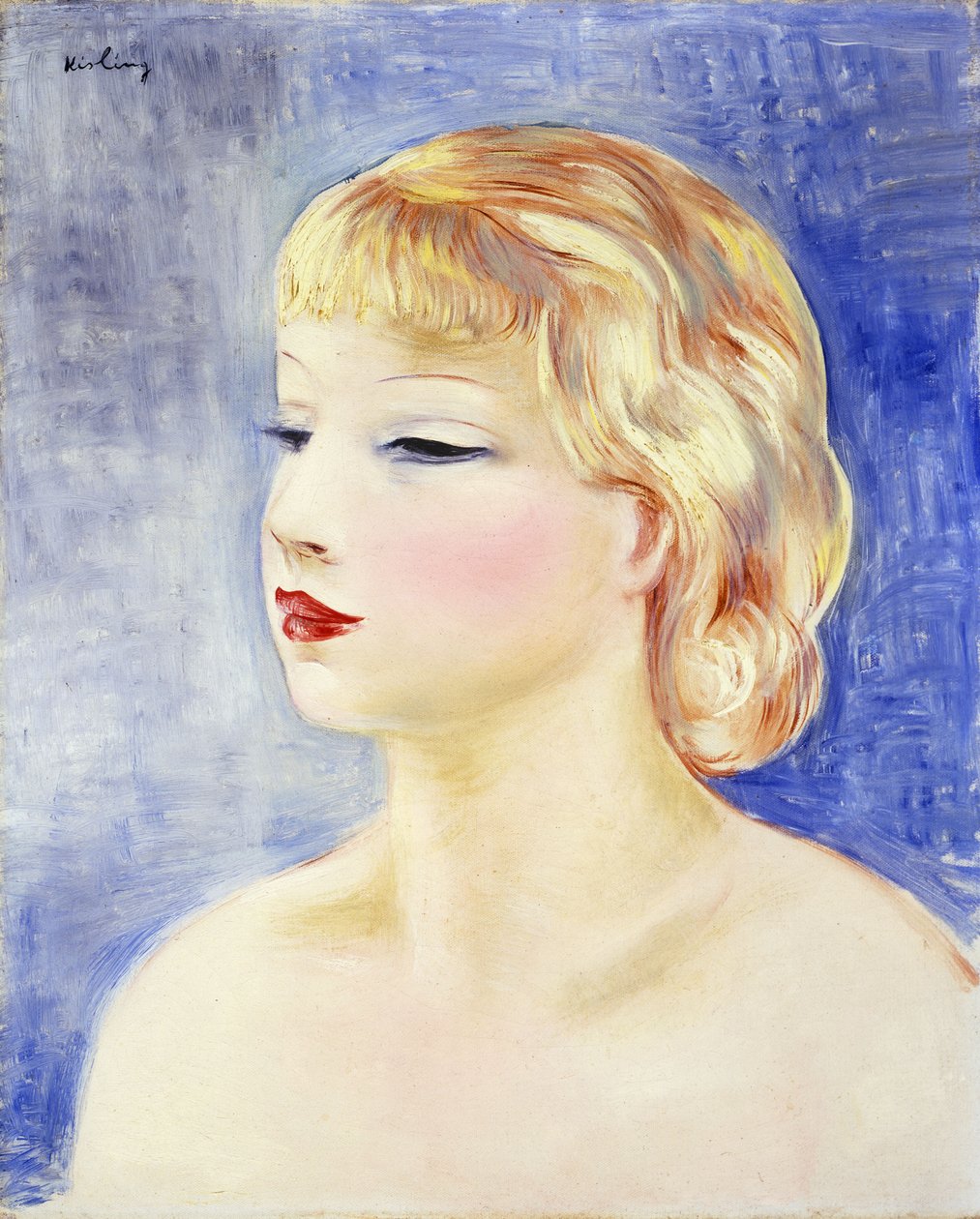 Blond kvinna; Femme Blonde av Moise Kisling