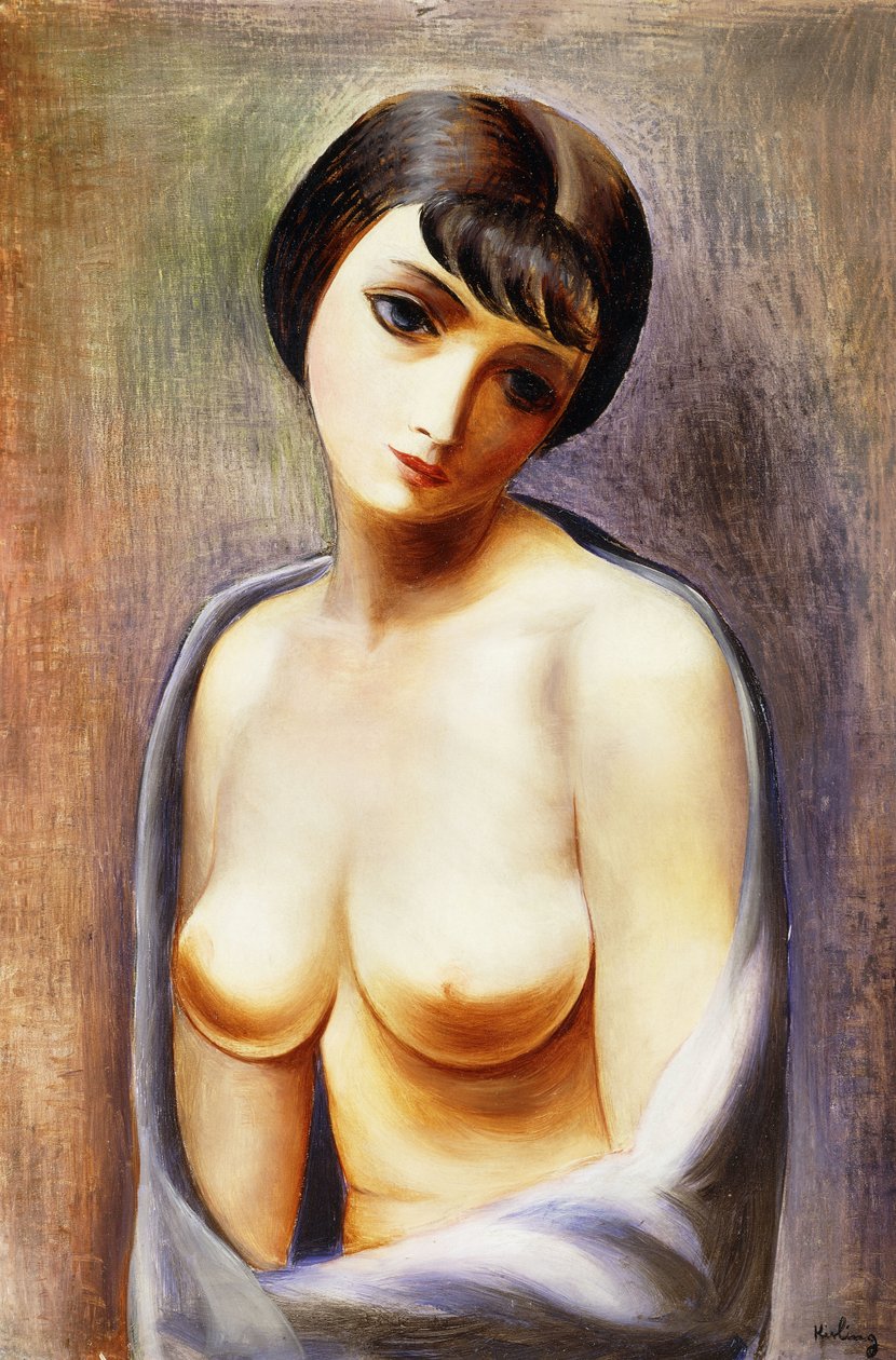 Byst av flicka; Buste de Jeune Fille av Moise Kisling