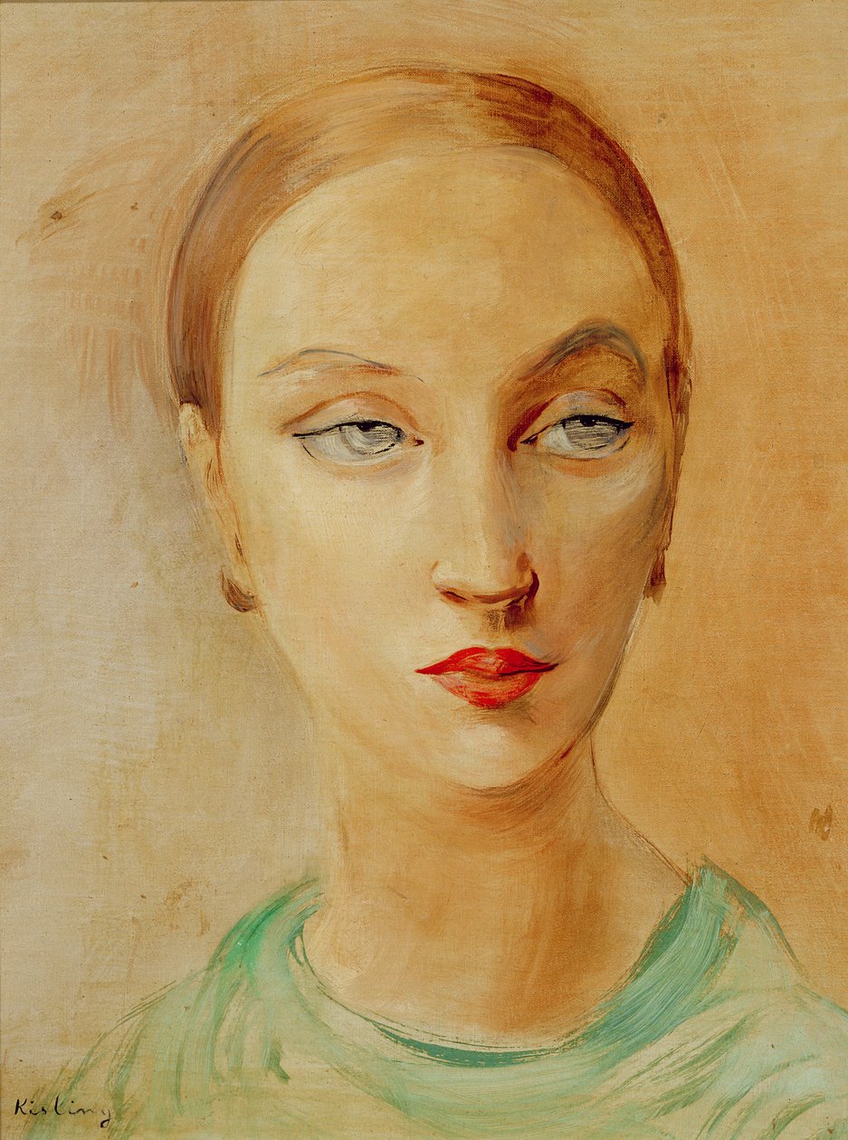 Huvud av en kvinna av Moise Kisling