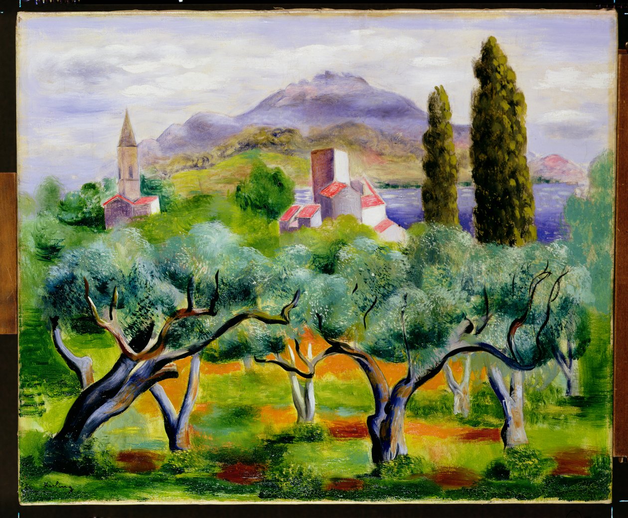 Landskap, ca 1920 av Moise Kisling