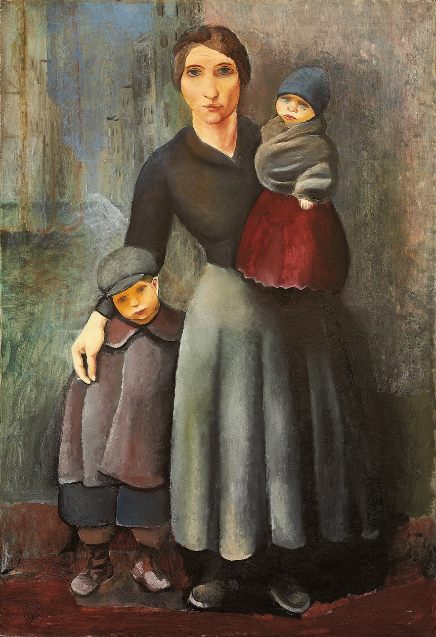 Mor med sina barn av Moise Kisling