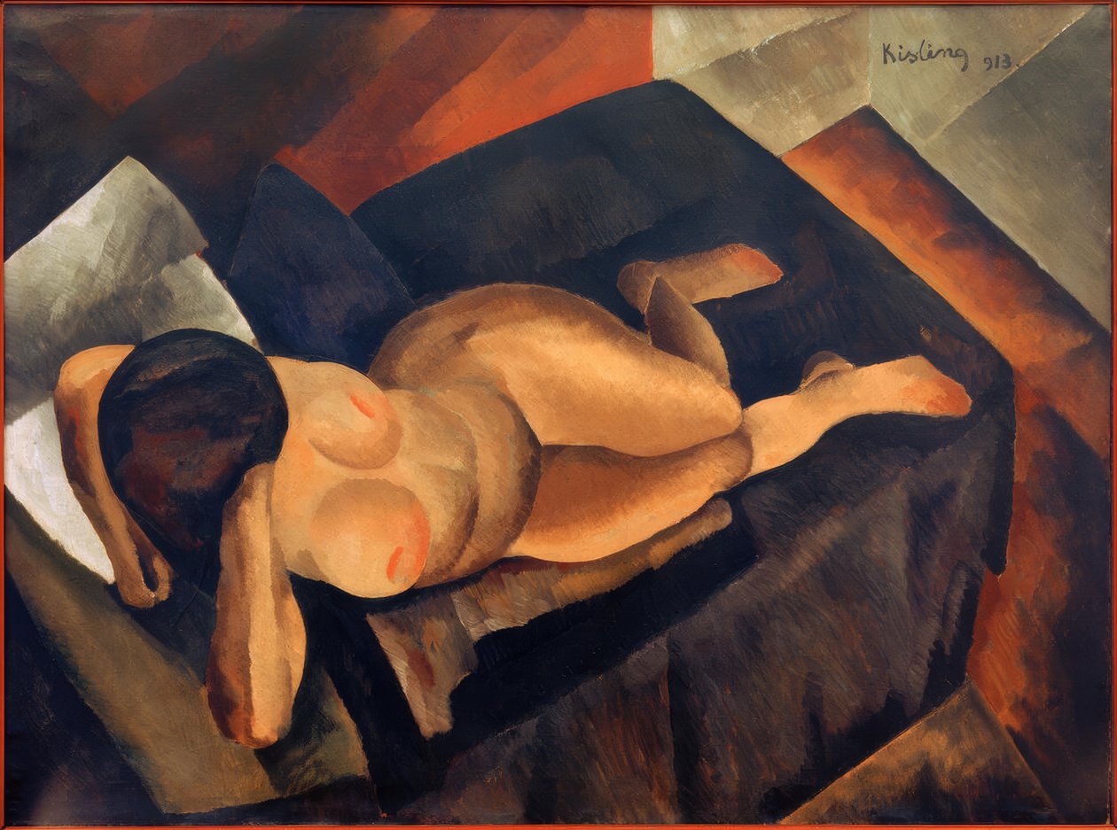 Liggande naken av Moise Kisling