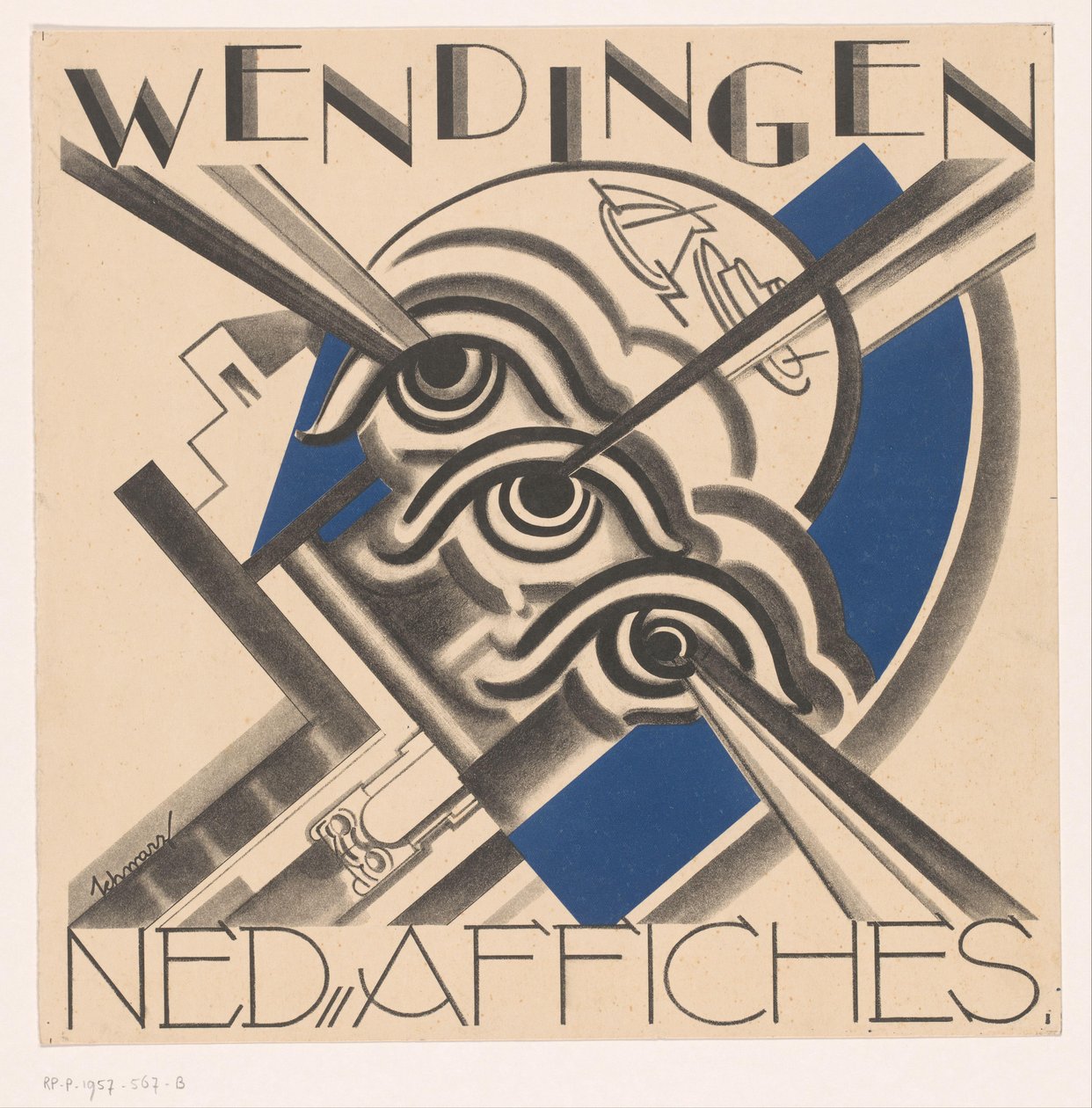 Omslagsdesign för: Wendingen, 1931 av Mommie Schwarz