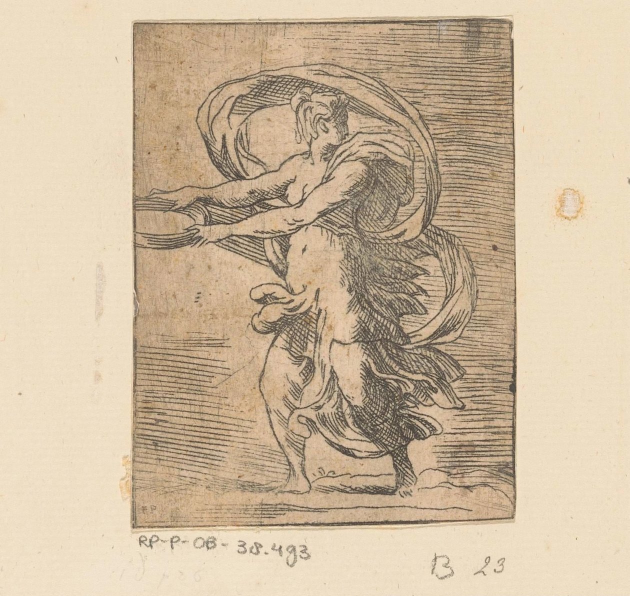 Ung kvinna med platå av Monogrammist FP (Italië; 16e eeuw)