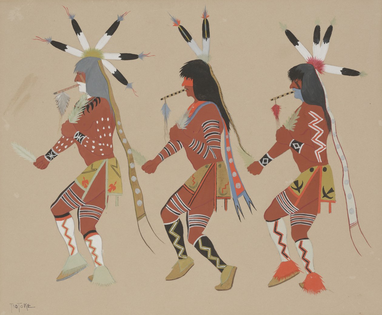 Indisk ceremoni, ca 1933 av Monroe Tsatoke