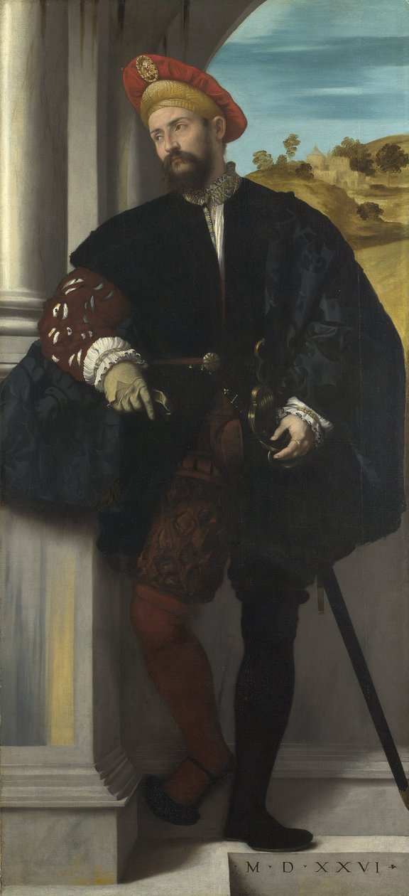 Porträtt av en man av Moretto da Brescia