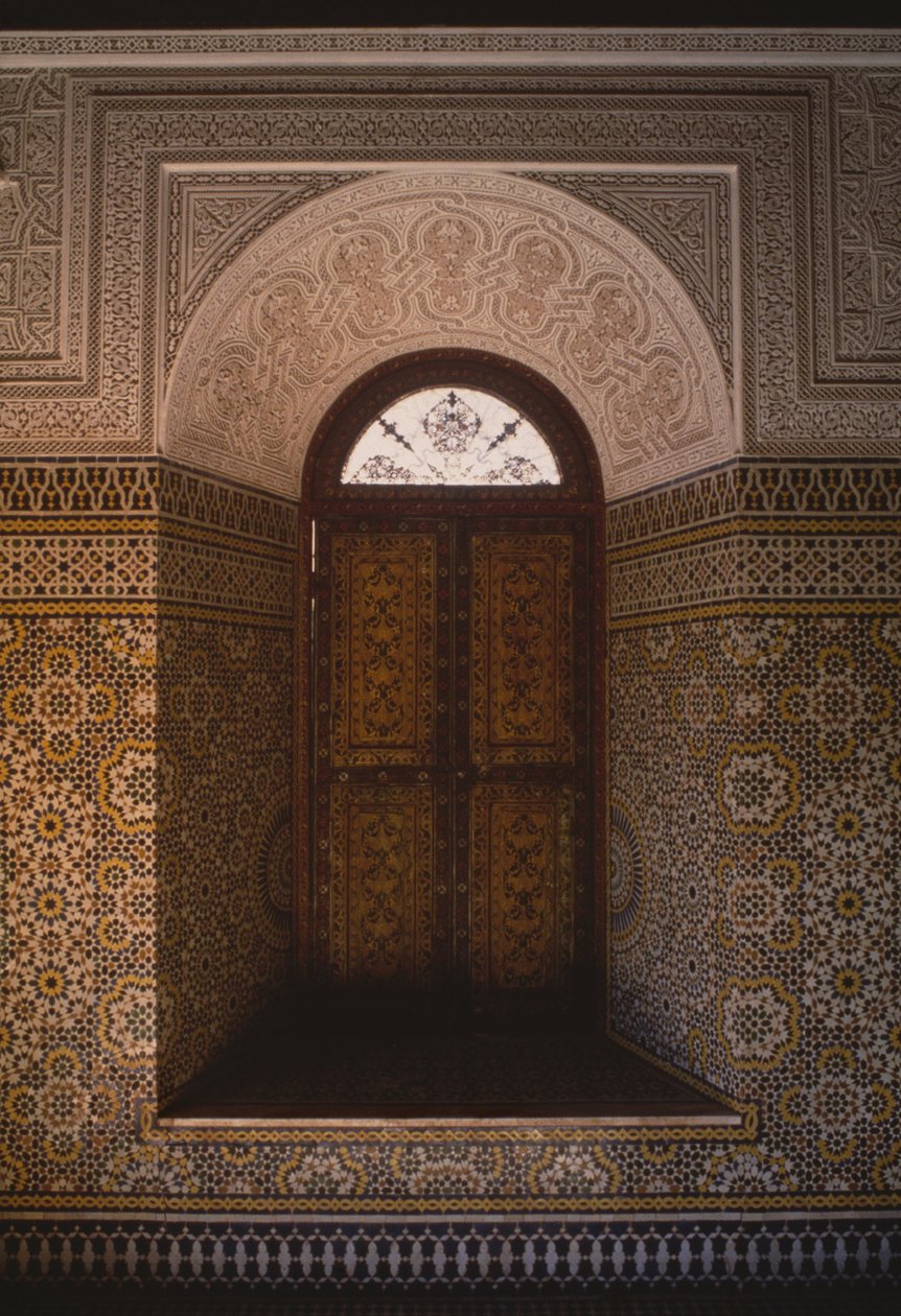 Kasbah of Thamiel glaoui, fönster (keramik) av Moroccan School