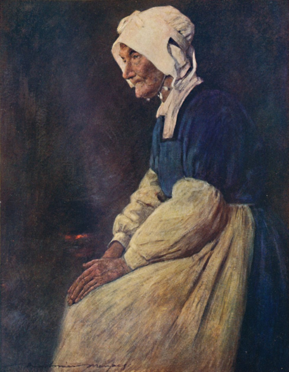 "En bretonsk kvinna", 1903 av Mortimer L Menpes