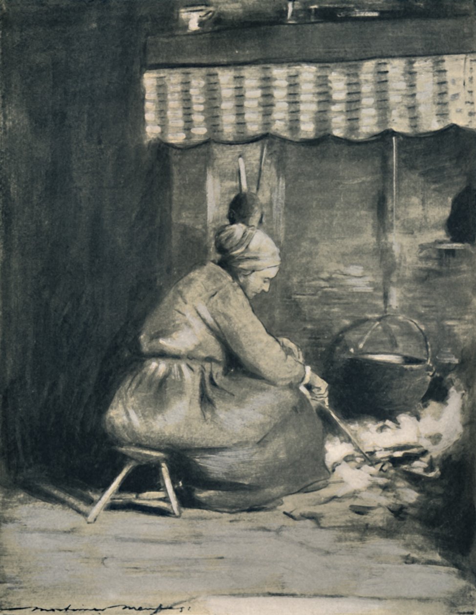 "En gammaldags härd", 1903 av Mortimer L Menpes