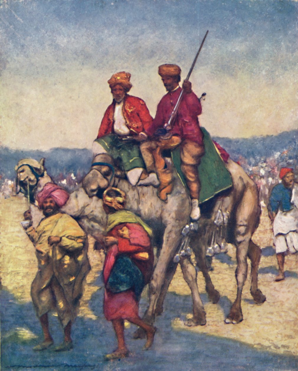 "Kameler från Mysore", 1903 av Mortimer L Menpes