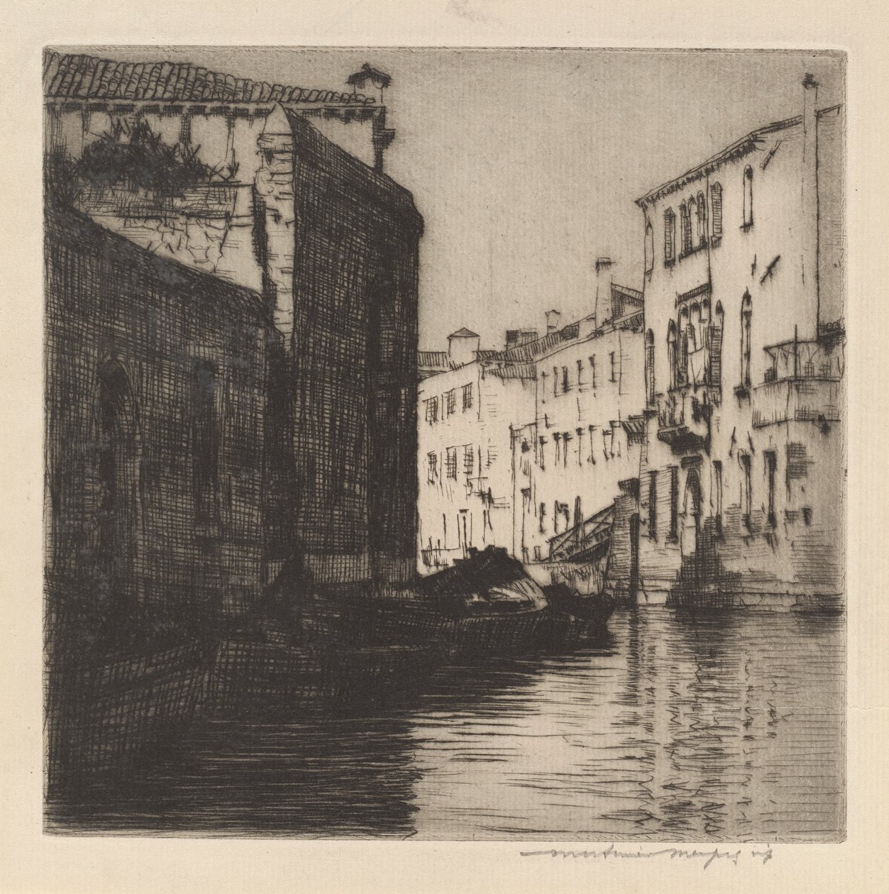En bakre kanal, Venedig (palats) av Mortimer Menpes