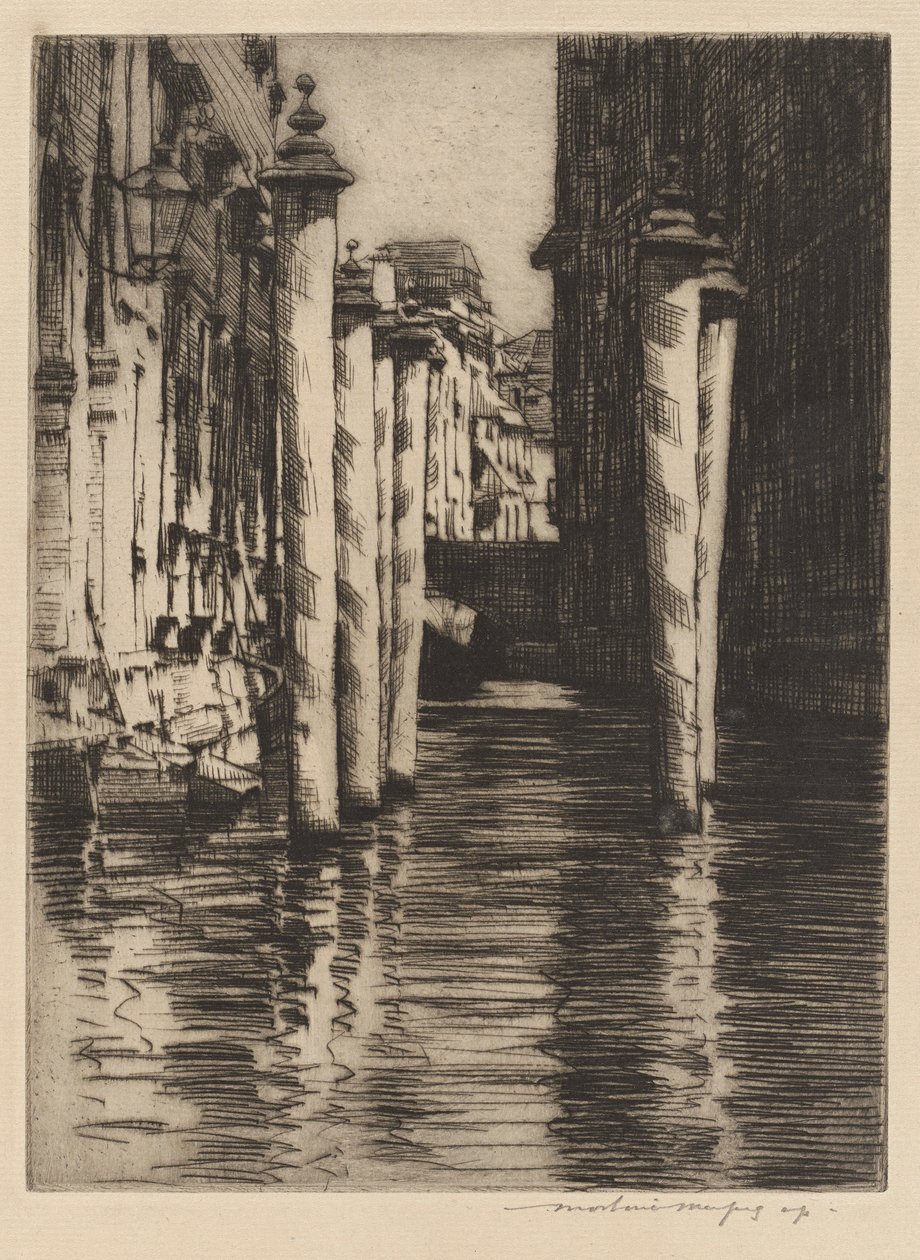 En smal kanal, Venedig av Mortimer Menpes